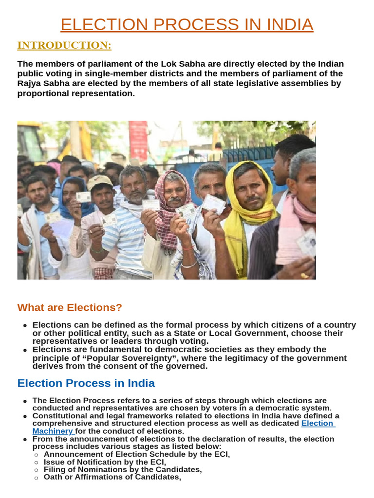 Election Process Overview in India | PDF | Elections | Accountability