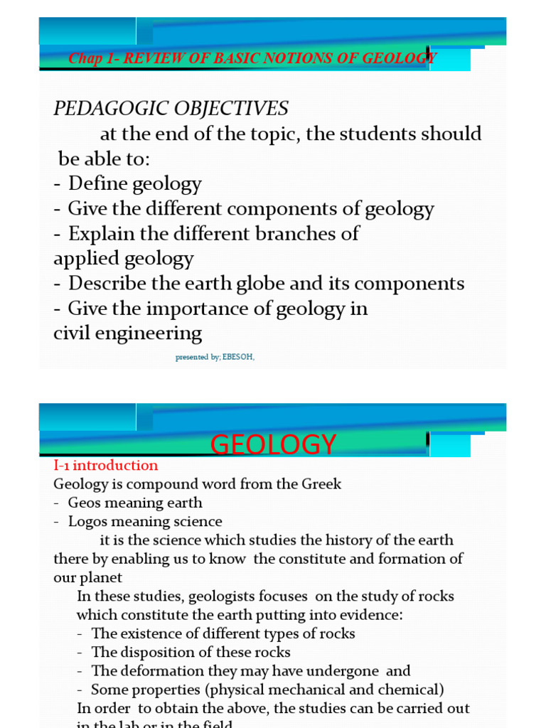 Geology Basics for Civil Engineering | PDF | Geology | Earth