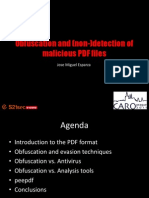 Obfuscation Detection PDF Files Peepdf Caro2011
