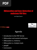 Obfuscation Detection PDF Files Peepdf Caro2011