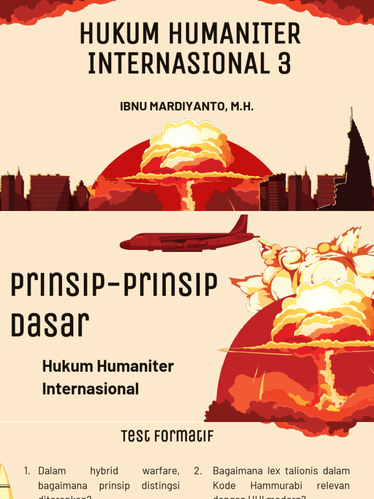 Prinsip Hukum Humaniter Internasional | PDF