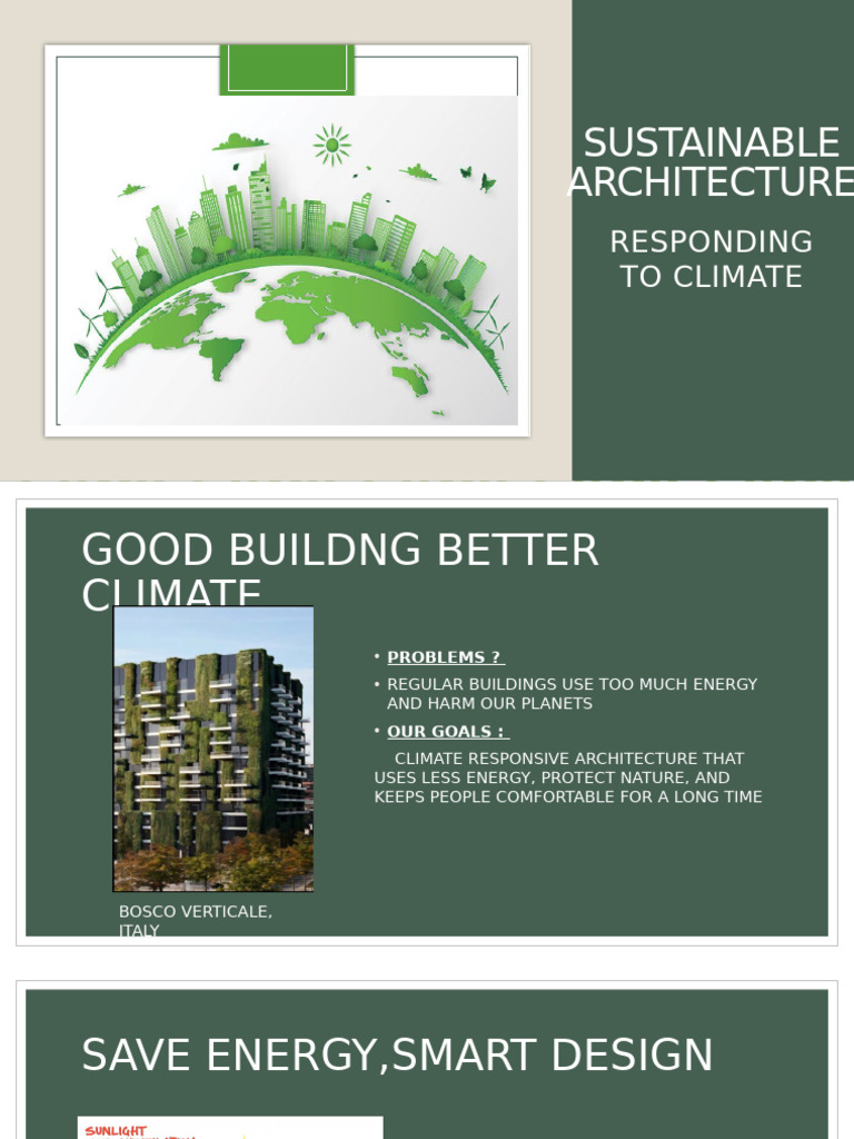 Sustainable Architecture for Climate Resilience | PDF