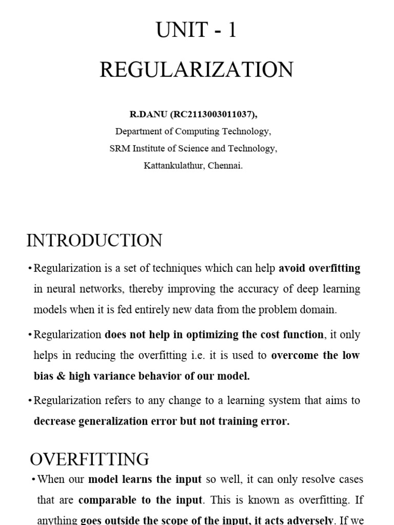 Understanding Regularization Techniques | PDF | Applied Mathematics ...