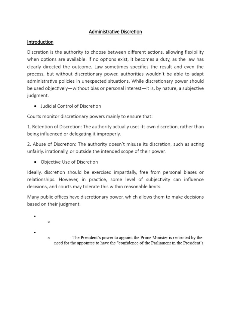 Understanding Administrative Discretion | PDF | Jurisdiction | Certiorari
