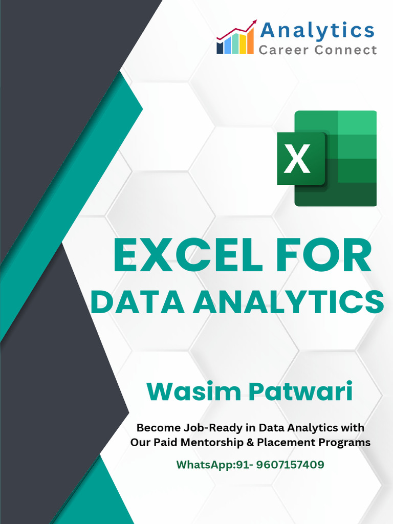 Excel for Data Analytics Guide | PDF