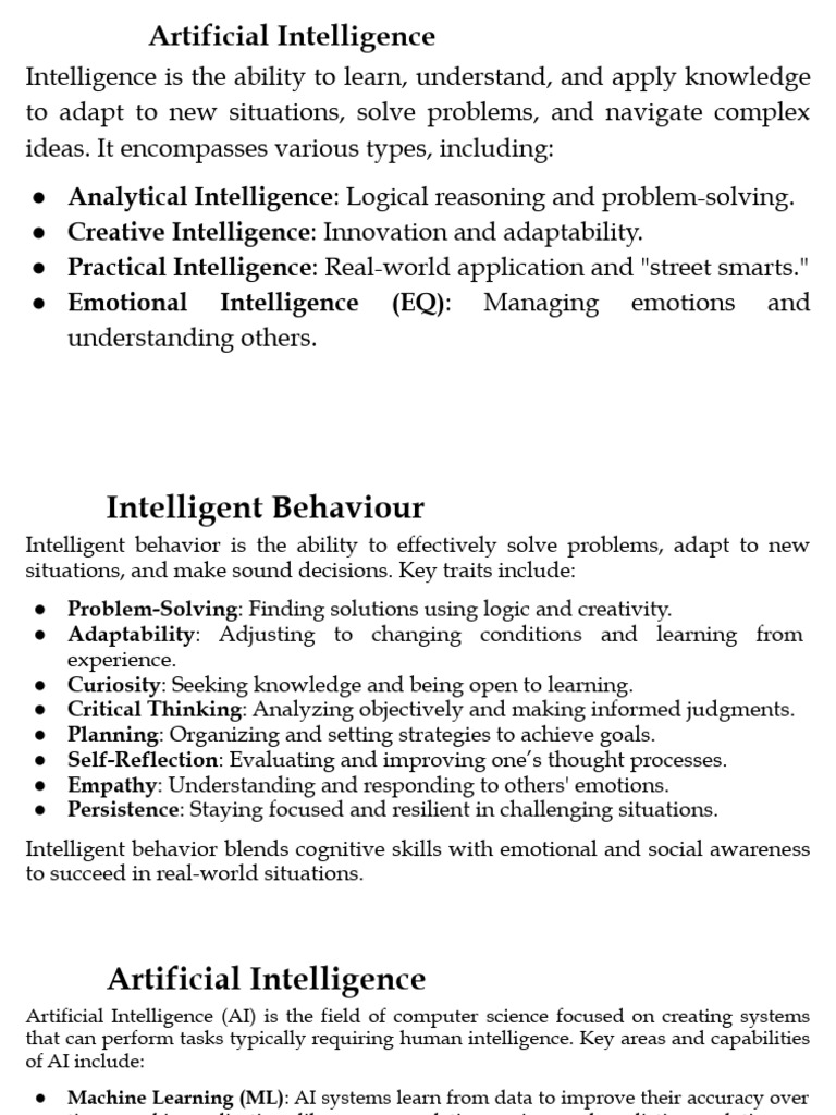 Understanding Artificial Intelligence Concepts | PDF | Artificial ...