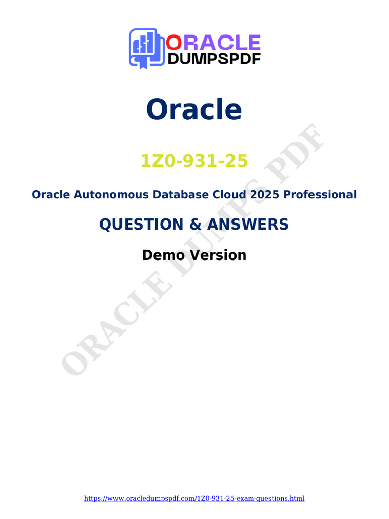 1Z0-931-25 Exam Dumps 2026 | PDF | Computer Network | Digital Technology