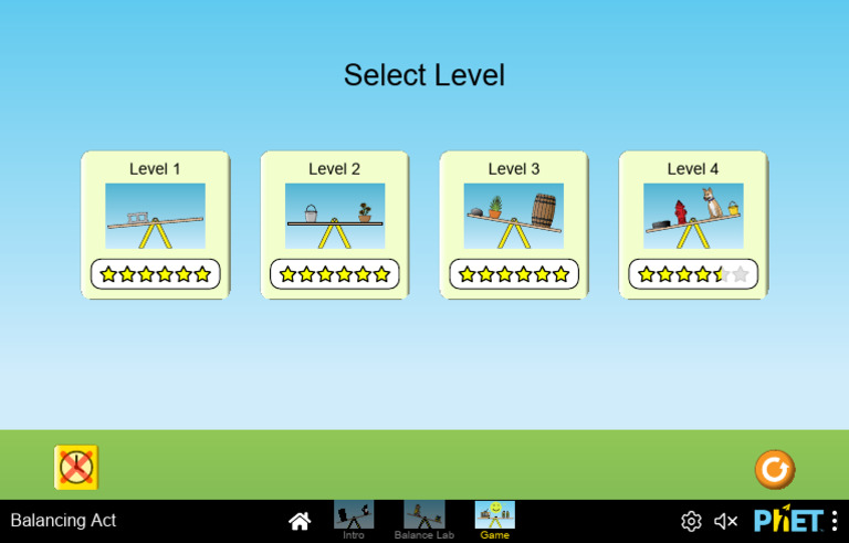 Level Selection for Balancing Act Game | PDF
