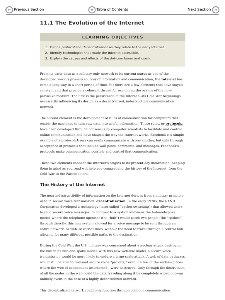 History and Evolution of the Internet | PDF | World Wide Web | Internet ...