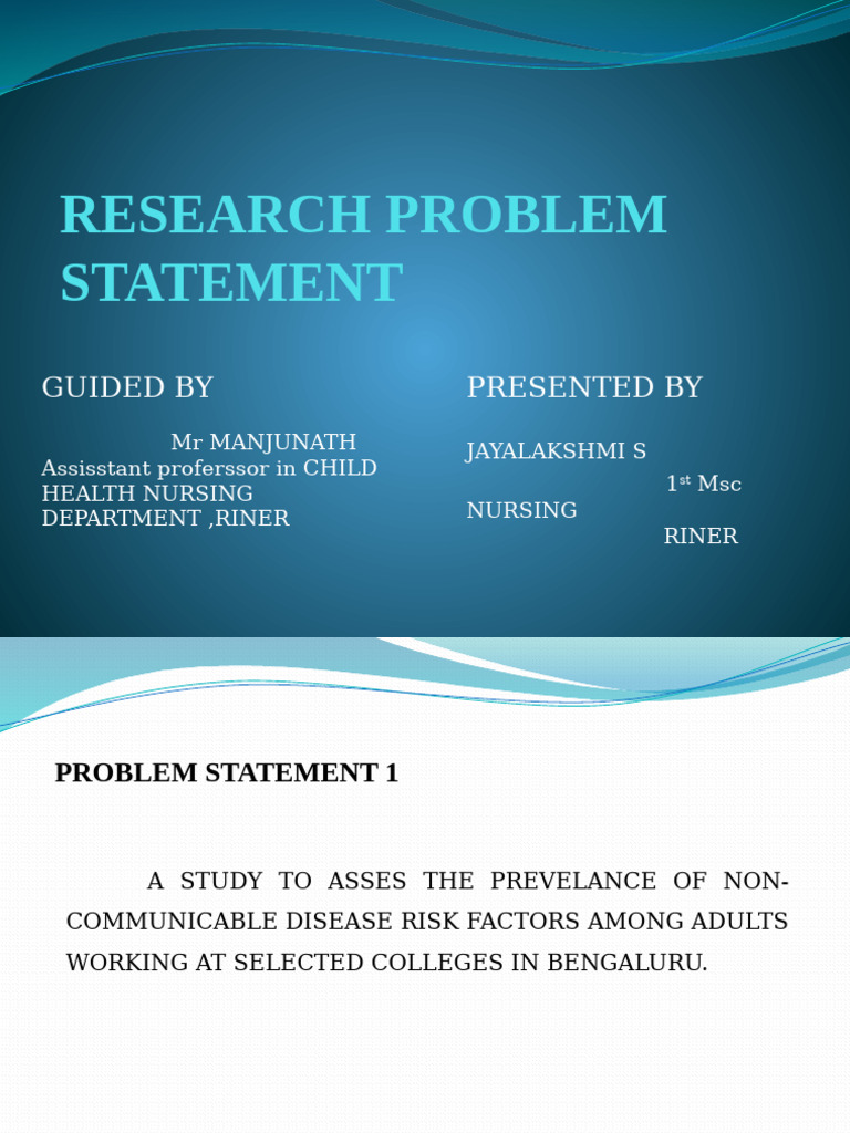 Research Problem Statement | PDF