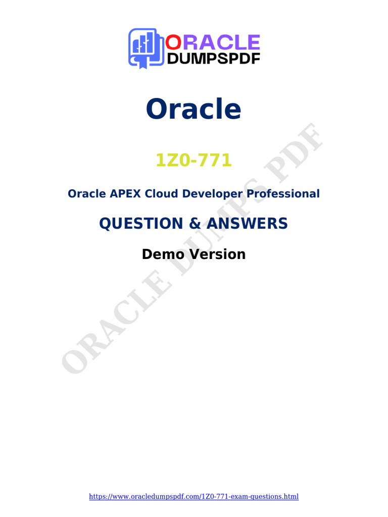 1Z0-771 Oracle APEX Exam Questions | PDF | Sql | Databases
