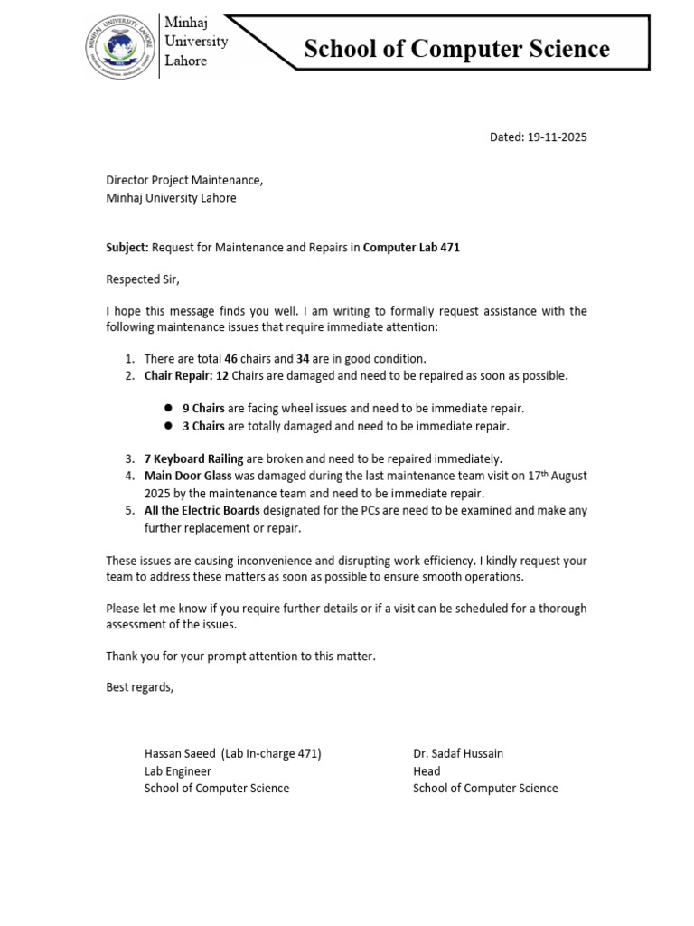 471 Lab Report Maintenance | PDF