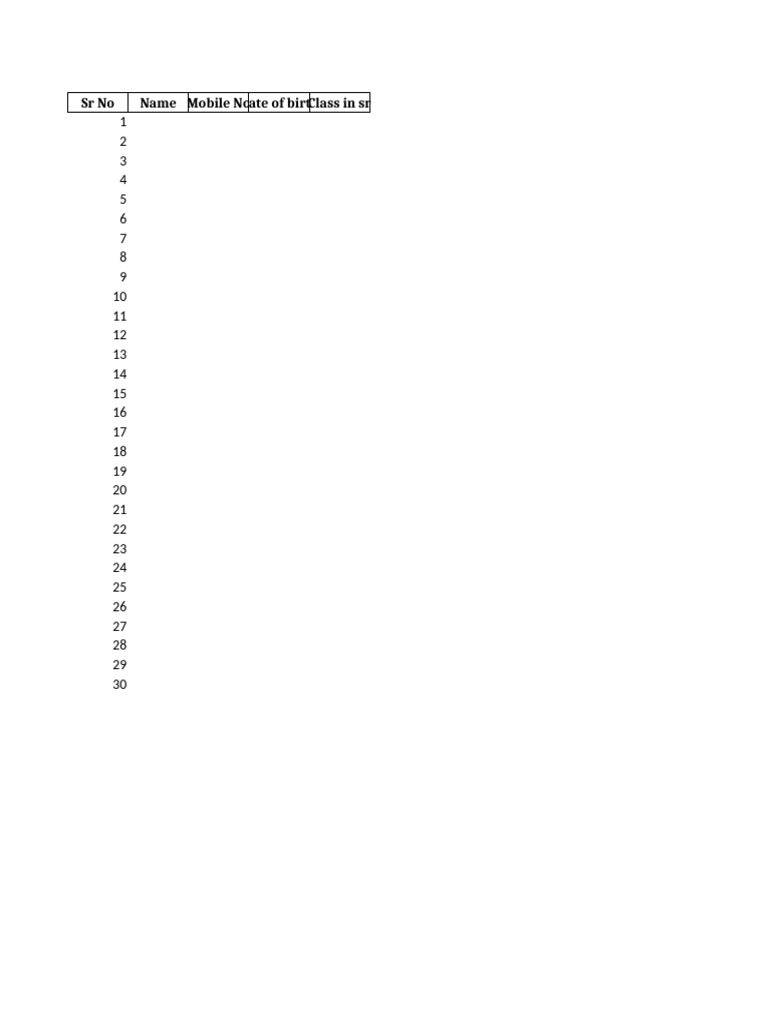 30 Row templateyxuddufduufufugivicztKTsrjzst | PDF