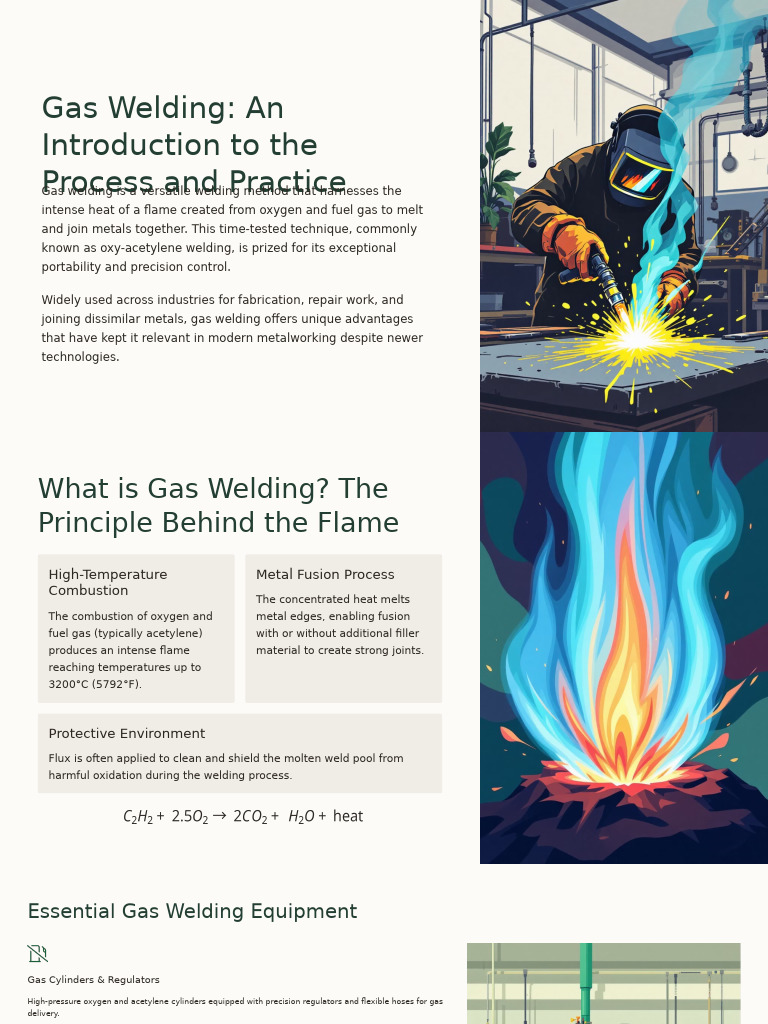 Gas Welding: Techniques and Safety Guide | PDF | Welding | Construction