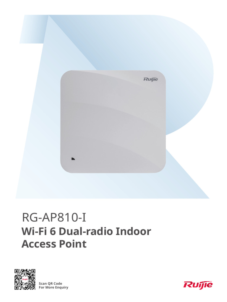 Wi-Fi 6 Dual-Radio Access Point RG-AP810-I | PDF | Ieee 802.11 ...