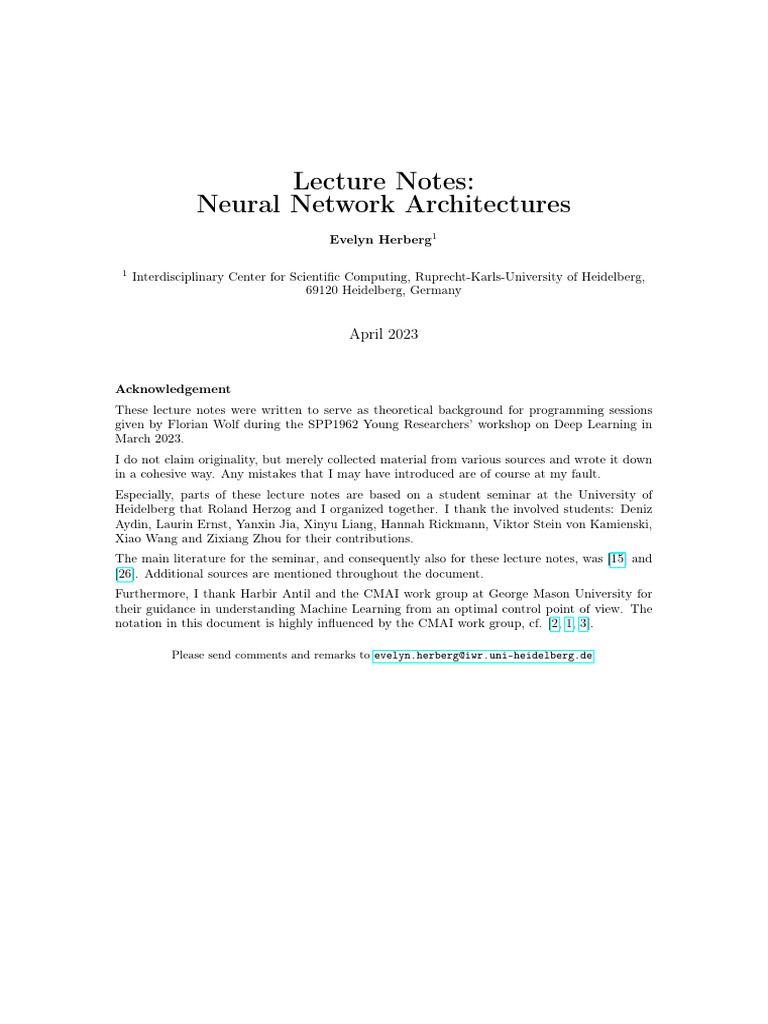 Neural Network Architectures Overview | PDF | Cluster Analysis | Estimator