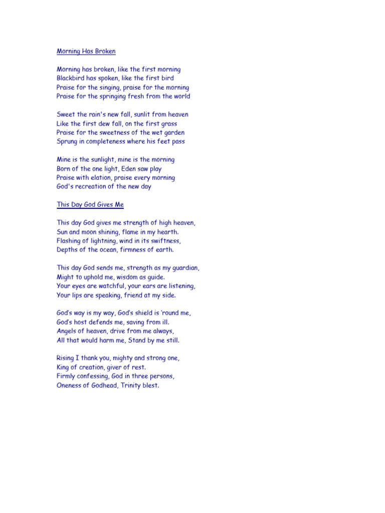 Exciting Lyrics To In The Morning When I Rise Photos