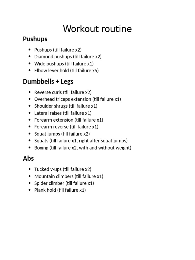 Full-Body Workout Routine Guide | PDF