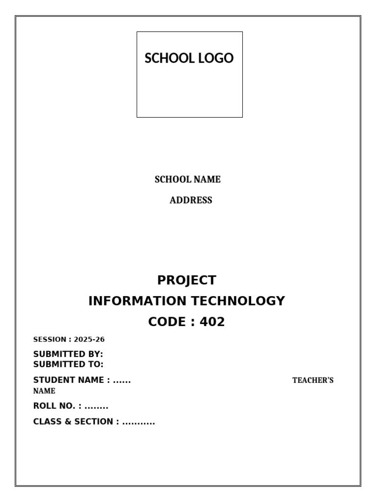 School Management System Project 2025-26 | PDF | Spreadsheet | Databases