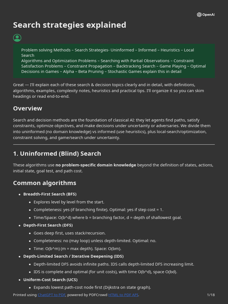 Search Strategies Explained | PDF | Knowledge Representation And ...