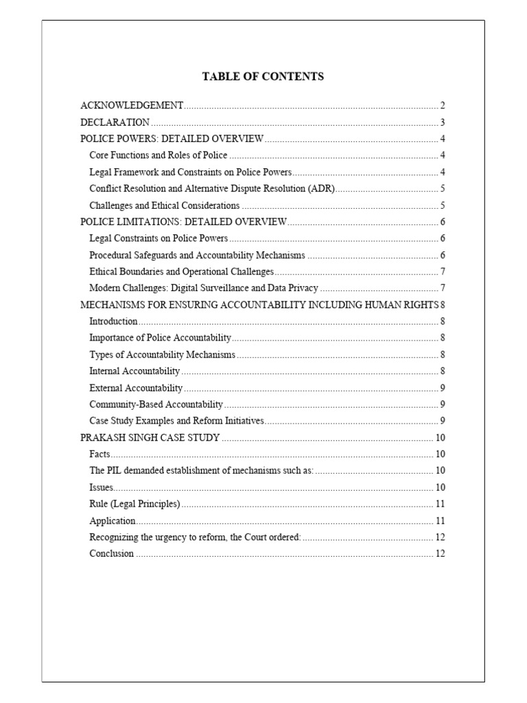 Police Powers and Accountability Overview | PDF | Police | Alternative ...