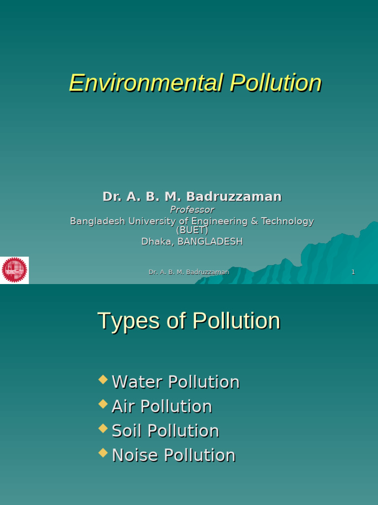 Understanding Environmental Pollution | PDF | Effluent | Water Quality