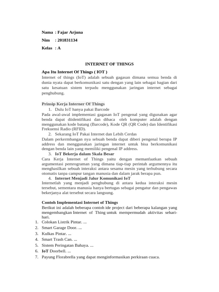 Memahami Internet of Things (IoT) | PDF