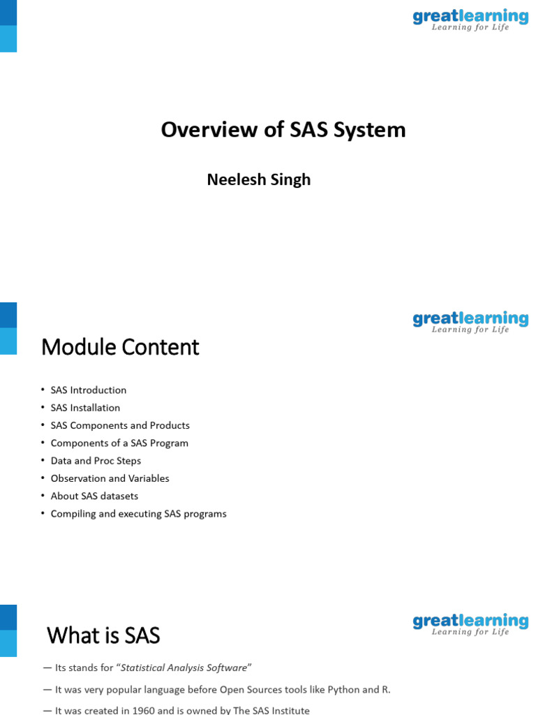 Introduction to SAS System Overview | PDF | Sas (Software) | Computer File