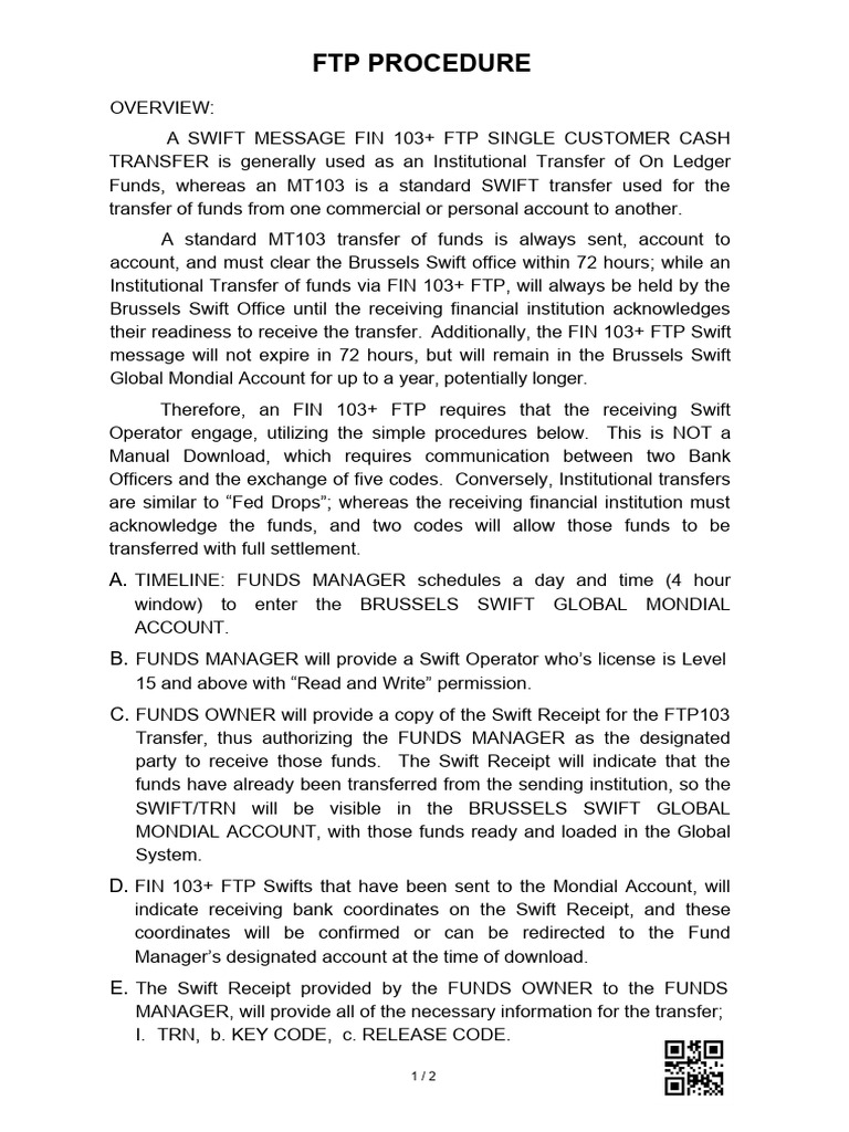 FIN 103+ FTP Cash Transfer Guide | PDF | Service Industries | Financial ...