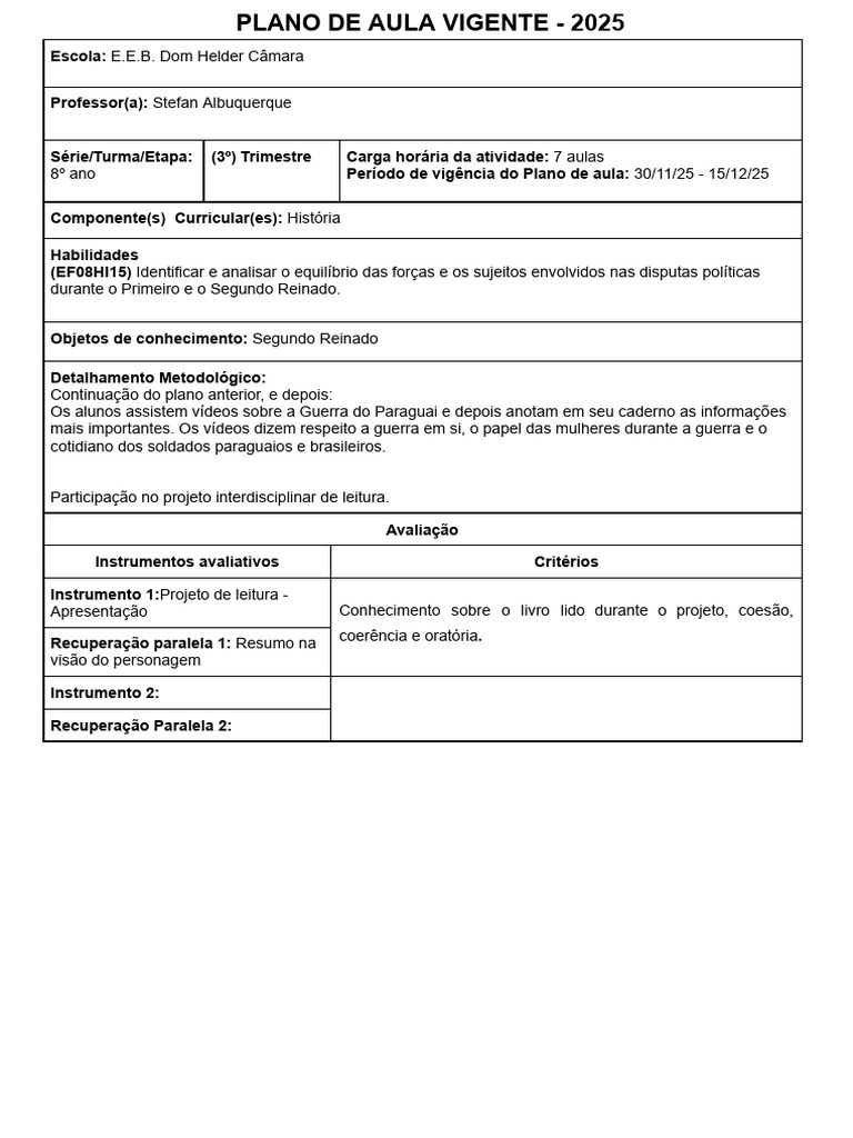 Plano de Aula 8 Ano.docx (13) | PDF