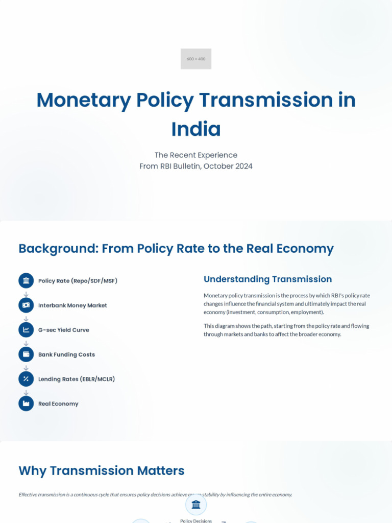 Monetary Policy Transmission in India12e3 | PDF