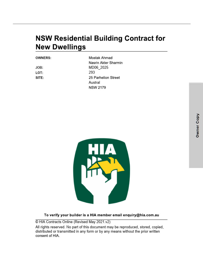 Building Contract Details for Austral | PDF | Surety | Law Of Obligations