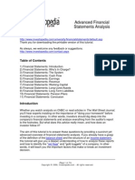 Investopedia- Advanced Financial Statement Analysis (2006)