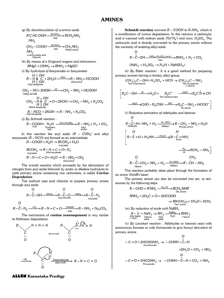 CDF 2 Amines 1 | PDF | Amine | Ammonia
