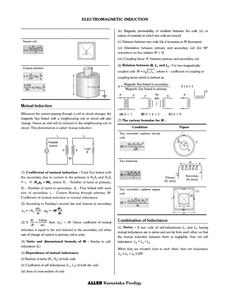 Electromagnetic Induction 6 10 | PDF | Electromagnetic Induction ...