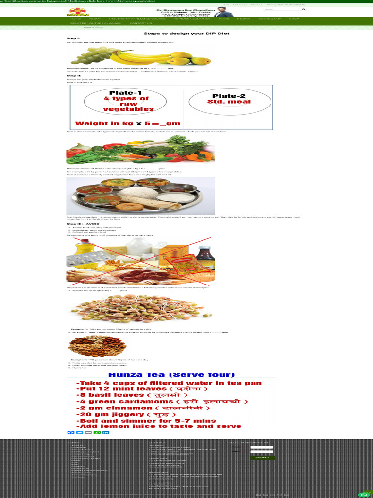 DIP Diet Guidelines for Healthy Living | PDF | Lunch | Meal
