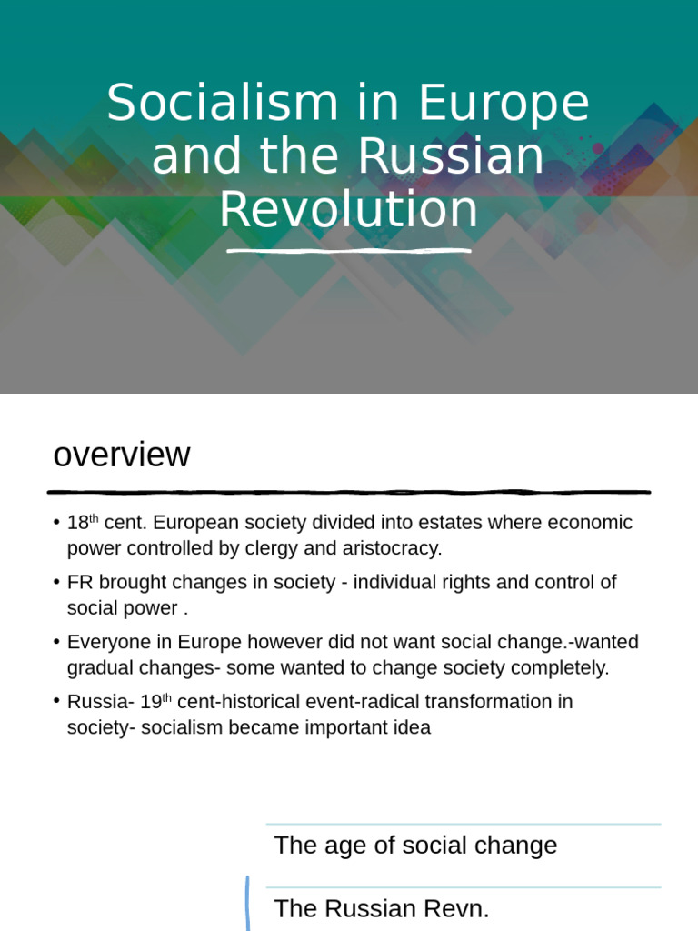 V 2 Socialism in Europe and The Russian Revn. GR 9 A Comp With Qs | PDF ...