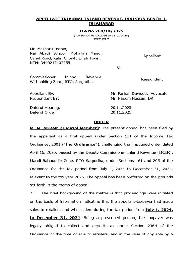 Appeal on Tax Liability Under Section 161 | PDF | Taxes | Payments