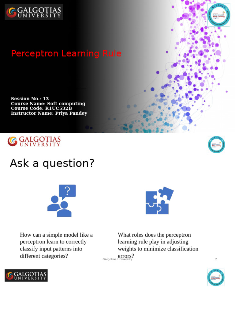 Perceptron Learning Rule Overview | PDF | Computational Science ...
