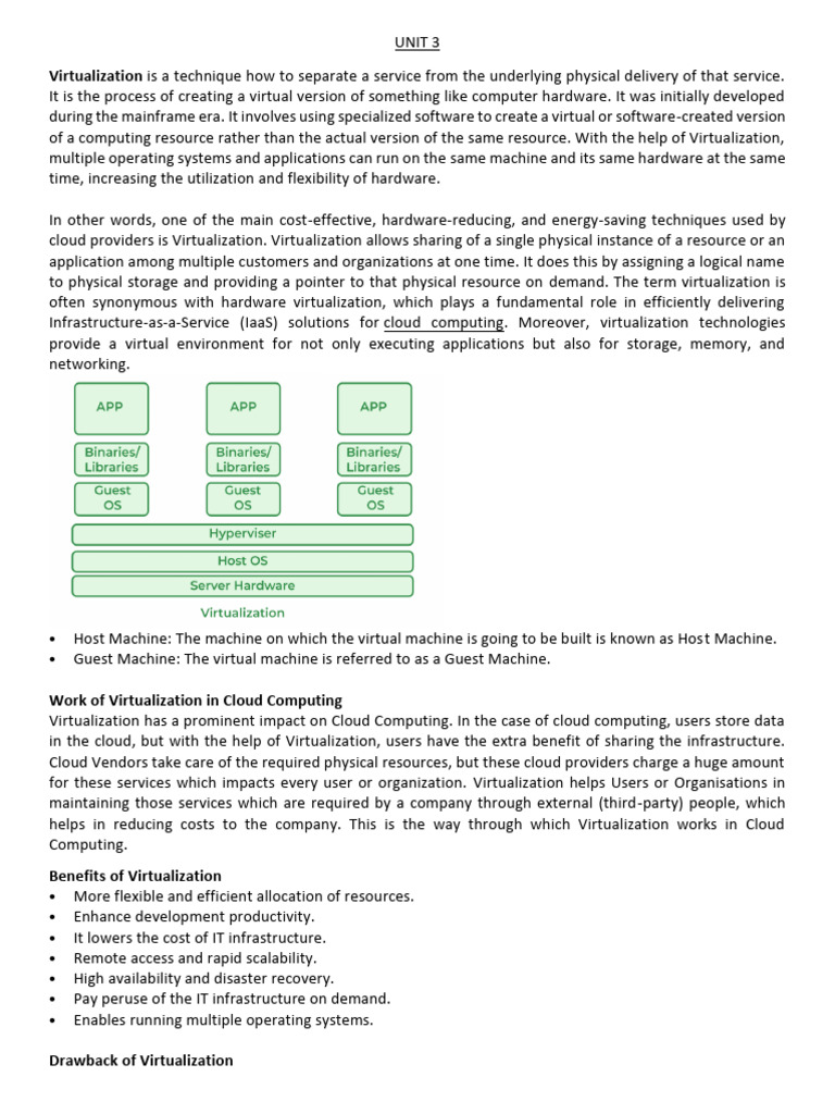 Understanding Virtualization in Cloud Computing | PDF | Virtualization ...