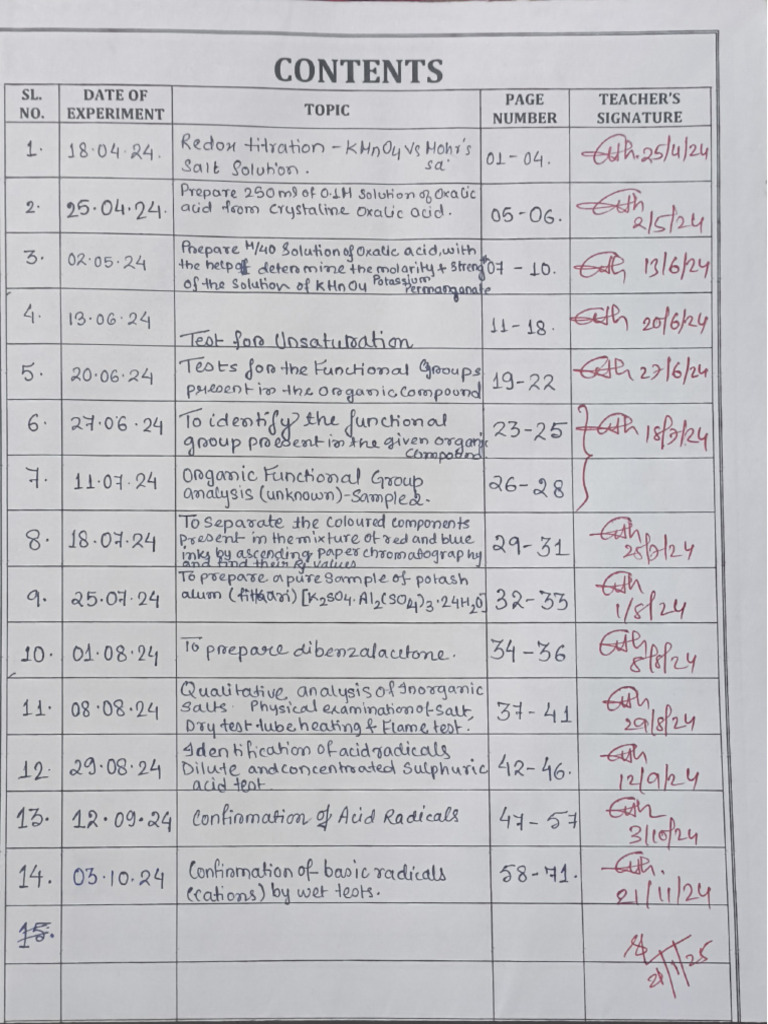 Chemistry Practical | PDF
