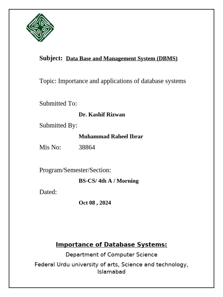 dbms | PDF | Databases | Electronic Health Record