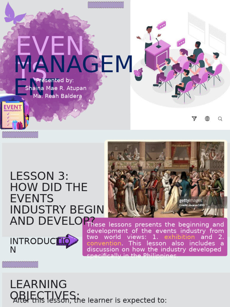 PPt Events Management | PDF | World's Fair | Exhibitions