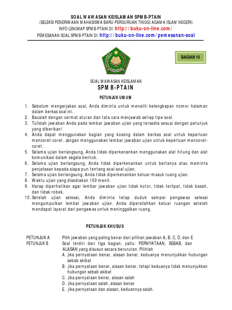 Soaltpabappenas Contoh Soaltpa Matematika Dan