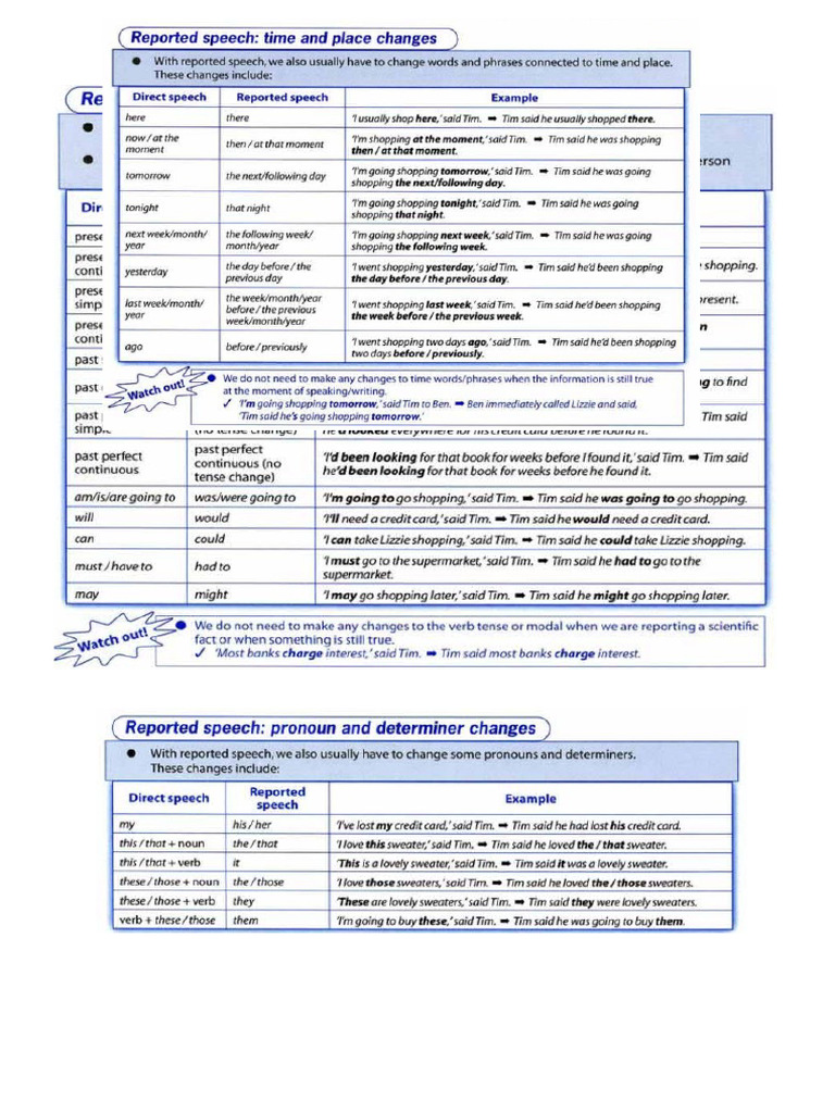 Reported Speech | PDF