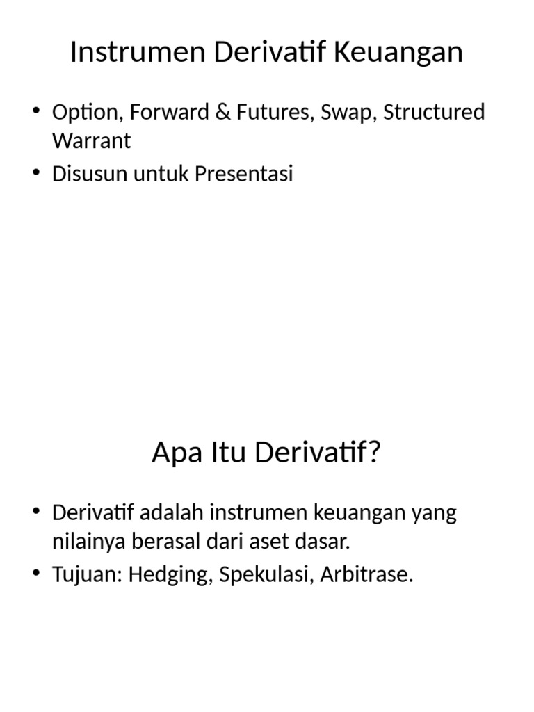 Derivatives Presentation | PDF