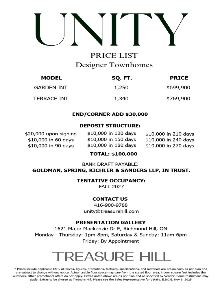 Unity Price List | PDF