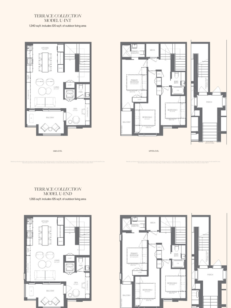 Terrace Collection Floor Plans Overview | PDF | Bedroom | Bathroom