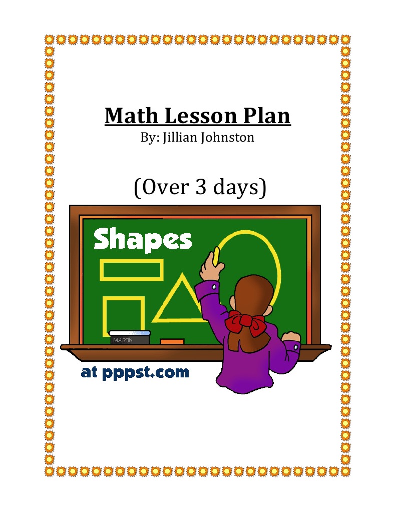 Math Lesson Plan Day 1 | PDF | Shape | Learning