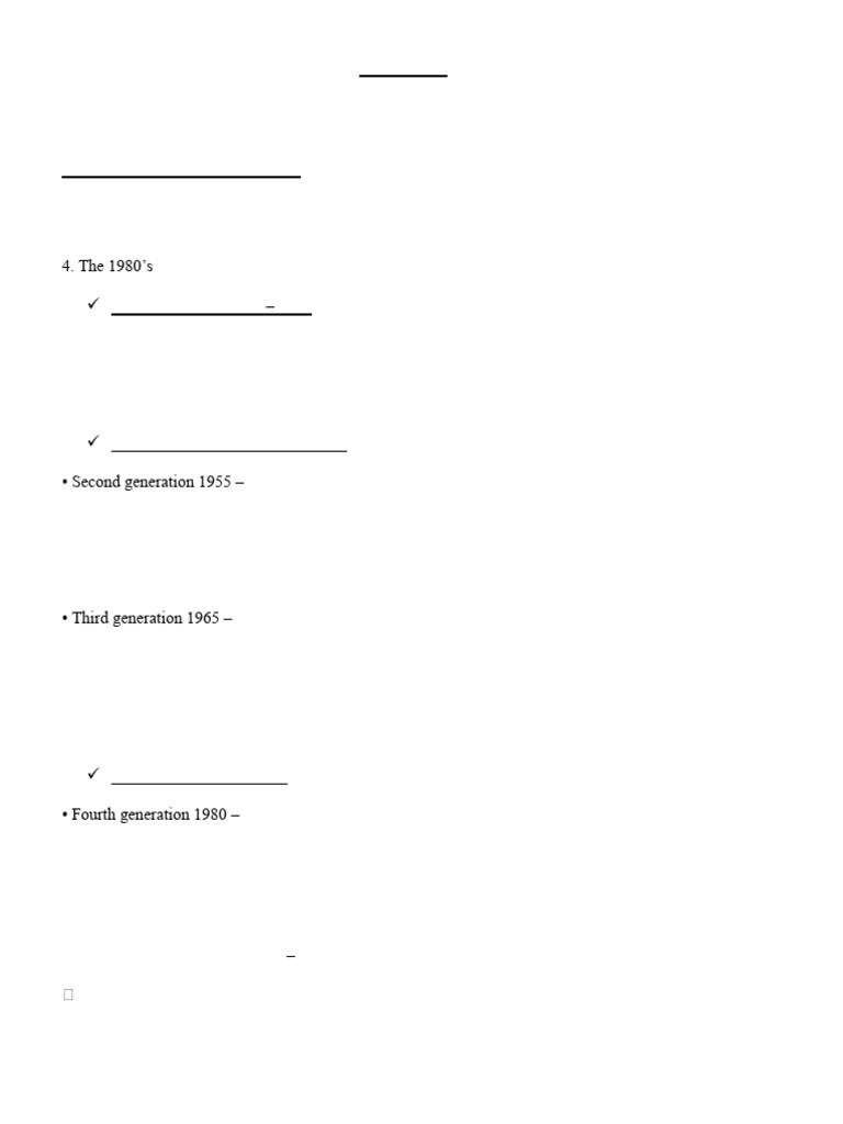 Overview of Operating System Generations | PDF | Process (Computing ...